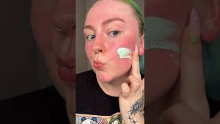 LOVE WATCHING THE ROSACEA DISAPPEAR😭✨💚 rosacea redness colortheory colorcorrection makeup [upl. by Esli]