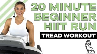 20 MIN BEGINNER HIIT  Treadmill Follow Along [upl. by Albrecht]