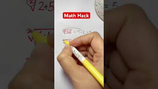 Square Root Math Hack [upl. by Anuahsat996]