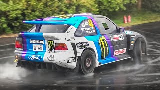 Ken Block hooning in his Ford Escort quotCossie V2quot at Goodwood FoS 2019 [upl. by Henig]