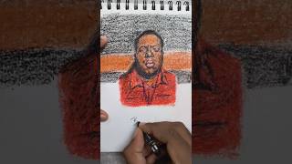 Drawing Biggie Smalls with 10Rs DOMS crayons biggie shorts drawing rap portrait [upl. by Ahcilef]