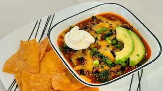 Smoky Turkey And Black Bean Chili With Homemade Corn Tortilla Chips Recipe [upl. by Livi]