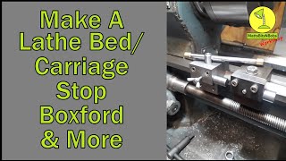 Lathe Bed Stop with accessory blocks [upl. by Esiled352]