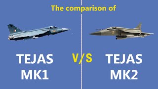 The comparison of Tejas MK1 and Mk2 fighter aircraft built by HAL India fighterjet [upl. by Melar]