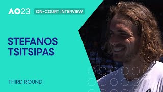 Stefanos Tsitsipas OnCourt Interview  Australian Open 2023 Third Round [upl. by Snowber881]