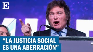 ELECCIONES ARGENTINA El discurso de Javier Milei tras ganar las primarias en cinco ideas EL PAÍS [upl. by Anolahs]