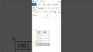 Trick to Add Table Rows amp Columns In Word shorts [upl. by Maximilianus]