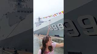 两艘大型军舰停泊在槟城 Two large warships are docked at Swettenham Pier Penang [upl. by Aduhey657]