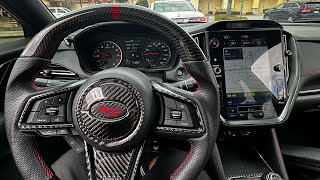 2022 WRX VB AFD carbon fiber steering wheel install [upl. by Mighell100]