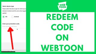 How to Redeem Promo Codes in WEBTOON EASY [upl. by Ahsinahs]