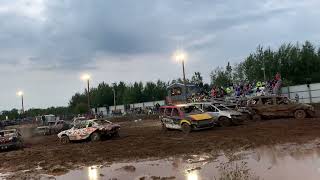 2023 Central Burnett County Fair Webster WI Demo Derby MWFA [upl. by Tepper824]