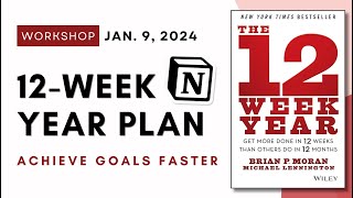 Lets build a 12week year planner system in Notion  Progress and Achieve Goals in 12 weeks ✨ [upl. by Veneaux915]