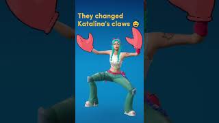 Emote of the Day Katalina’s Claws Turned into… Crab Claws🦀😂fortnite fortnitefunny [upl. by Aihsele]