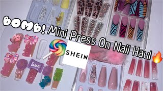 Shein press on nails Haul  BOMB🔥 Press on nails  Shein press on nails review  Nail Vlog [upl. by Jerrilee]