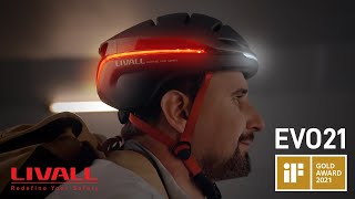 LIVALL EVO21 Smart Cycle Helmet with 360 degree lighting [upl. by Adnirolc486]