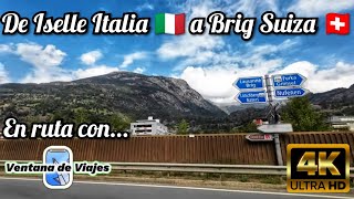 En ruta con ventanadeviajes de Iselle Italia 🇮🇹 a BrigGlis Suiza 🇨🇭 en un tren vehicular 🤯 [upl. by Gnous]