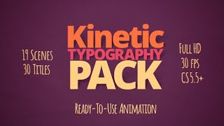 Free Download Kinetic Typography Pack After Effects Templates [upl. by Warram]