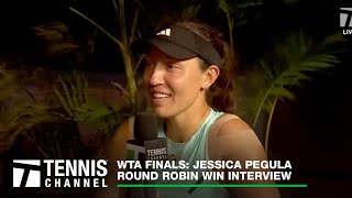 Jessica Pegula Announces Focus On Singles For Next Year  2023 WTA Finals RR Win Interview [upl. by Nylac]