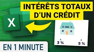 Calculer les intérêts totaux dun crédit avec Excel [upl. by Heywood]