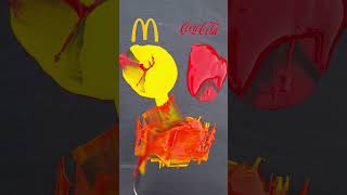 Mc Donald  CocaCola colormix  What Color do we get  colorfulmixing cocoice [upl. by Etteyniv983]