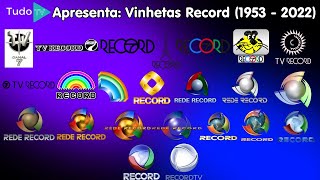 Cronologia 93 Vinhetas Rede Record 1953  2022 [upl. by Arvin187]