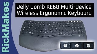 Jelly Comb KE68 MultiDevice Wireless Ergonomic Keyboard [upl. by Aida942]