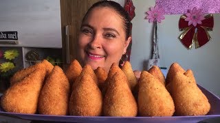 COXINHA DE FRANGO  MASSA PARA SALGADOS FRITOS [upl. by Ailati]