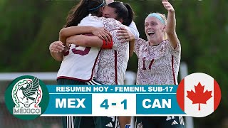 Mexico Femenil vs Canada 41 Resumen Goles 2022 [upl. by Ainahpets]