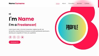 How to Make a Personal Portfolio Website using HTML CSS amp javascript Step by Step Tutorial [upl. by Chavez]