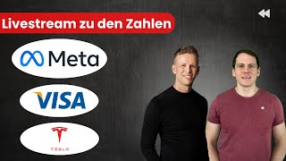 Quartalszahlen Live bei Meta Aktie  Außerdem Tesla VISA uvm [upl. by Guthrie]