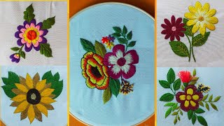 Beautiful Flower embroidery Design Simple hand embroidery design [upl. by Ardrey574]