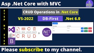 Asp Net Core MVC CRUD Using Entity Framework DB First Approach A Quick Start in Visual Studio 2022 [upl. by Aicatsanna]