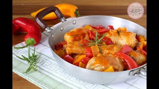 POLLO CON PEPERONI IN PADELLA la ricetta semplice e perfetta [upl. by Averir]