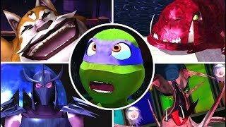 Nickelodeon Teenage Mutant Ninja Turtles All Bosses  Boss Fights X360 Wii [upl. by Itraa811]