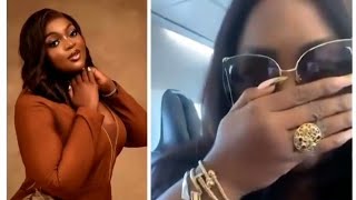 subscribe quotWhat happenedquot Eniola Badmus ask as she is the only passenger in business class [upl. by Melquist167]