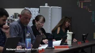 Richland School Board 111124 [upl. by Hsirrap]