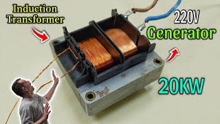 I turn induction transformer into 220v electric generator [upl. by Drain]