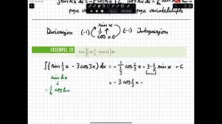 R2 3F Derivasjon og integrasjon av trigfunksjoner 4 Integrasjon av trigfunksjoner eksempel 20 [upl. by Hogan791]