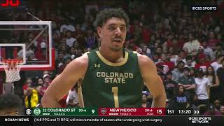 New Mexico vs Colorado State  2024221  NCAAB Game [upl. by Nosmirc]