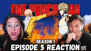 GENOS VS SAITAMA ️‍🔥  One Punch Man S1 EP5 REACTION  quotThe Ultimate Masterquot [upl. by Esdnyl]