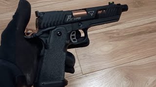 TTI Pit Viper airsoft pistol by EMG with upgrades airsoft airsoftpistal review [upl. by Aneen]