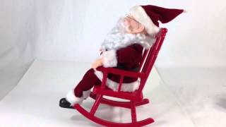 Vintage Gemmy Industries Rocking Santa Motion Singing jingle bells [upl. by Anomer]