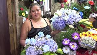 Arreglos a bajo precio en floristería Bouquet del mercado Roberto Huembes [upl. by Vola]