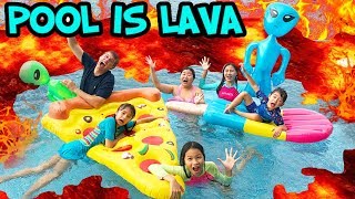 บรีแอนน่า  ลาวาในสระว่ายน้ำมาแล้ว ว่ายน้ำหนีเร็ว ไม่งั้นโดนเผา POOL IS LAVA CHALLENGE [upl. by Carlos683]