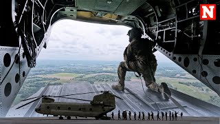 As A Helicopter Circles the Statue of Liberty New Military Journeys Begin [upl. by Shepperd894]