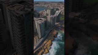 MALTA  Sliema drone footage maltaisland travel coastal aerialview holiday ytshorts europe [upl. by Rori914]