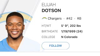 ELIJAH DOTSON rookie profile “The next Austin Ekeler” [upl. by Abana]