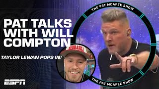 Will Compton STORMS the set Vrabel’s WHAT  Taylor Lewan won 100K 🃏  The Pat McAfee Show [upl. by Joanna]