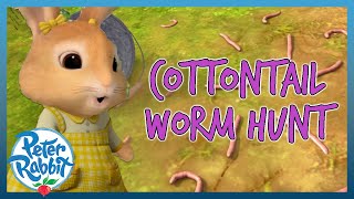 OfficialPeterRabbit  🐰🪱 Cottontails Worm Hunt 🪱🐰  WORMS  Cartoons for Kids [upl. by Naghem]