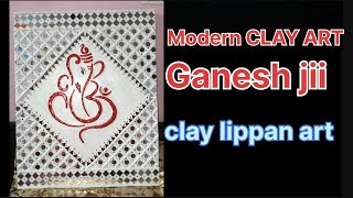 Mordern CLAY ART  Clay lippan art easy mirror work art The artpur lippanartwork clayart [upl. by Acillegna]